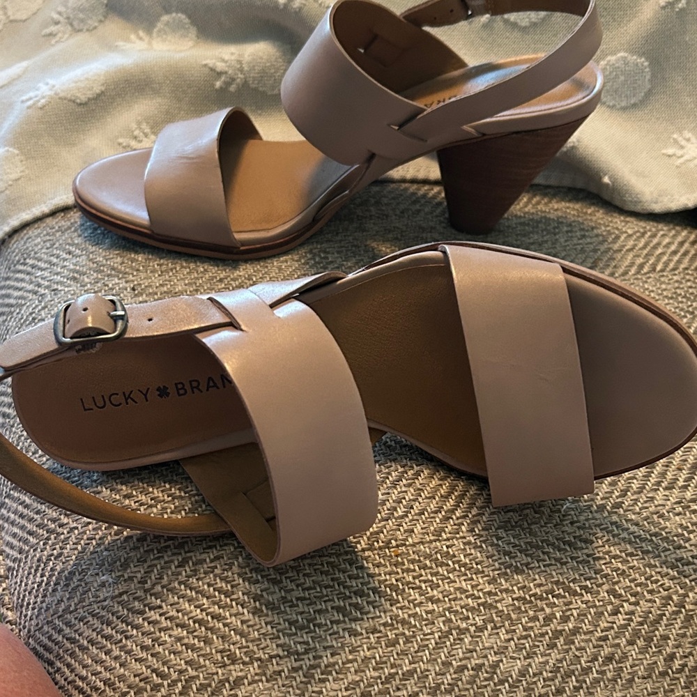 Lucky Brand Women's Brown Heeled Sandals